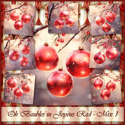 Oh Baubles in Joyous Red - Mix 1
