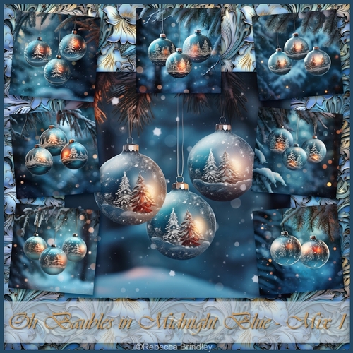 Oh Baubles in Midnight Blue - Mix 1