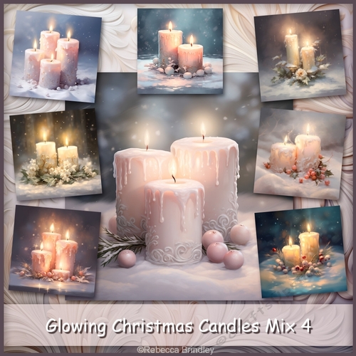 Glowing Christmas Candles Mix 4