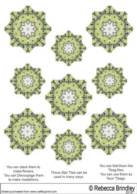 Floral Cross Star Tiles