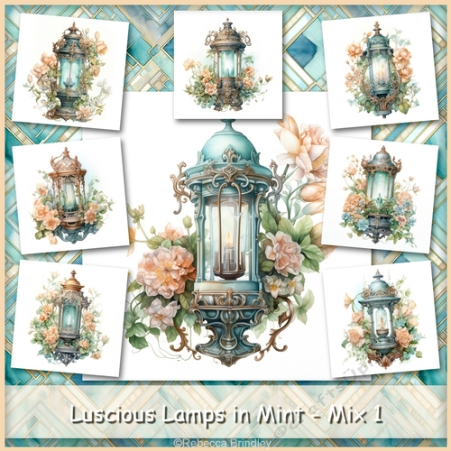 Luscious Lamps in Mint - Mix 1