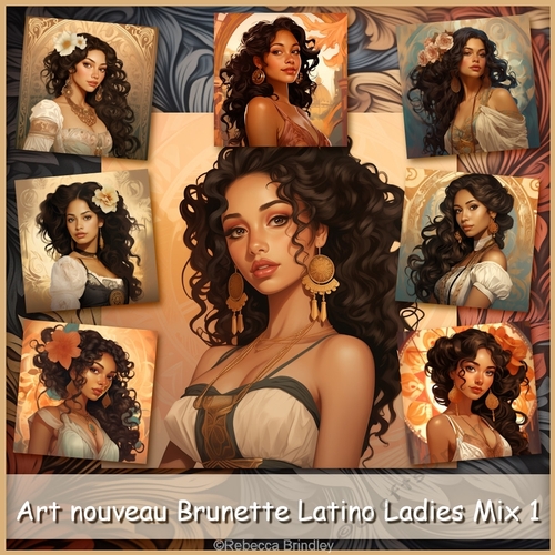 Art nouveau Brunette Latino Ladies Mix 1