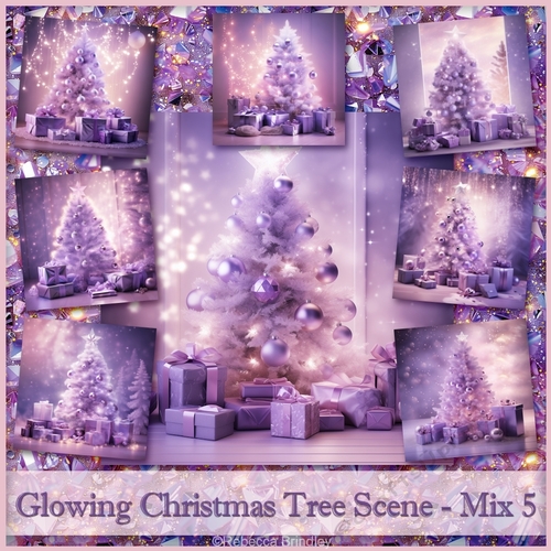 Glowing Christmas Tree Scene - Mix 5