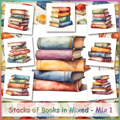 Stacks of Books in Mixed - Mix 1