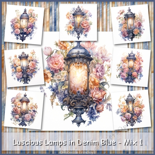 Luscious Lamps in Denim Blue - Mix 1