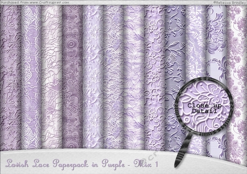 Lavish Lace Paperpack in Purple - Mix 1