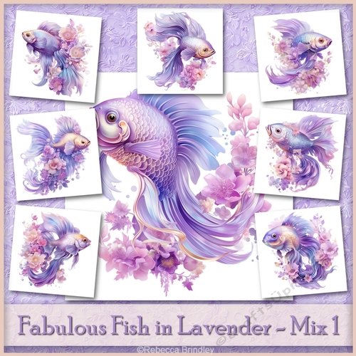 Fabulous Fish in Lavender - Mix 1