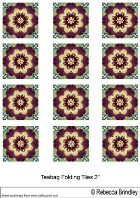 Vintage Floral Teabag Tiles Version Ten