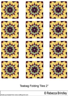 Vintage Floral Teabag Tiles Version Nine