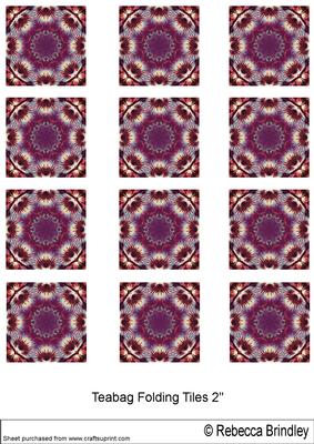 Vintage Floral Teabag Tiles Version Seven