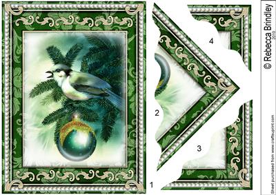 Christmas Tweets - Finch Wavey Corner Stacker