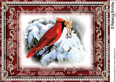 Christmas Tweets - Red Cardinal A4