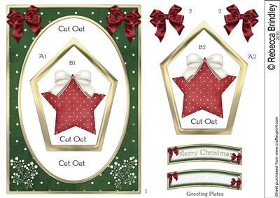 Christmas Star Ornament Double Dangler