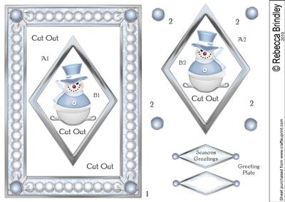 Christmas Snowman Double Dangler
