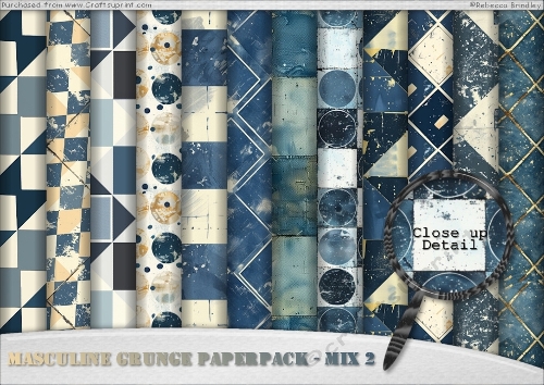 Masculine Grunge Paperpack - Mix 2
