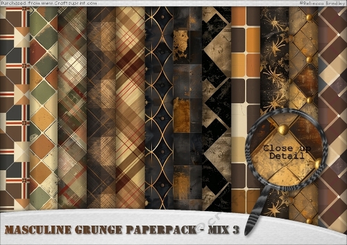 Masculine Grunge Paperpack - Mix 3
