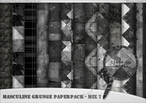 Masculine Grunge Paperpack - Mix 7