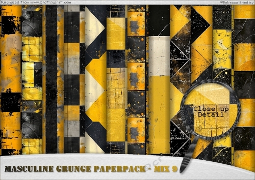 Masculine Grunge Paperpack - Mix 9