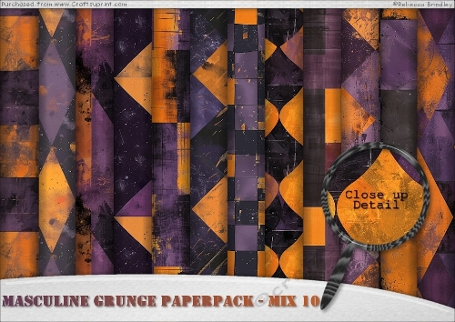 Masculine Grunge Paperpack - Mix 10