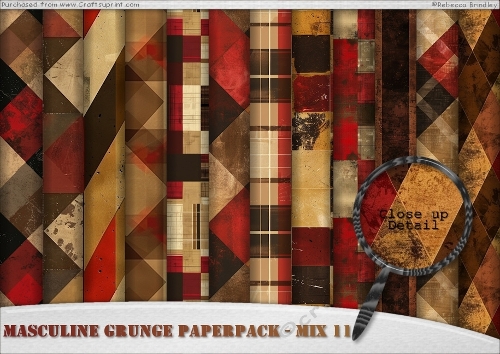 Masculine Grunge Paperpack - Mix 11
