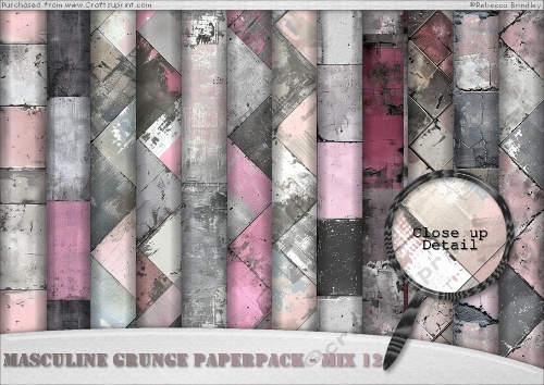 Masculine Grunge Paperpack - Mix 12