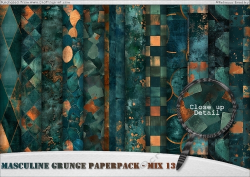Masculine Grunge Paperpack - Mix 13