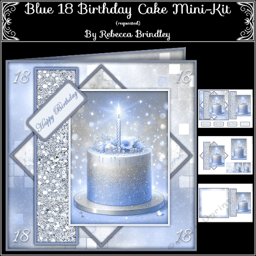 Blue 18 Birthday Cake Mini-Kit (requested)