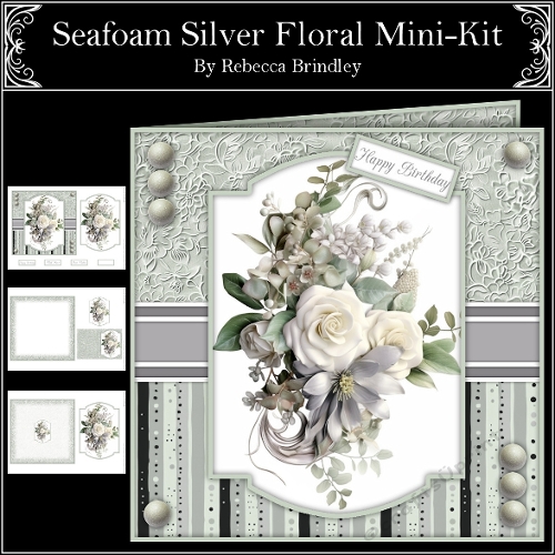 Seafoam Silver Floral Mini-Kit