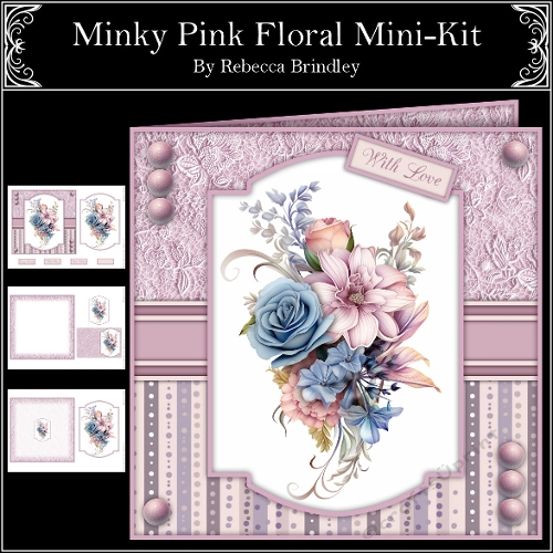 Minky Pink Floral Mini-Kit