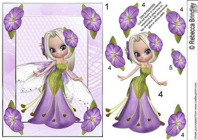 Flower Fae Foxglove Decoupage 1 of 2