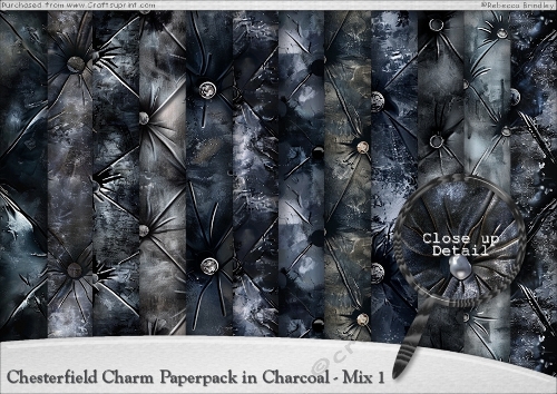Chesterfield Charm Paperpack in Charcoal - Mix 1