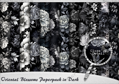 Oriental Blossoms Paperpack in Dark