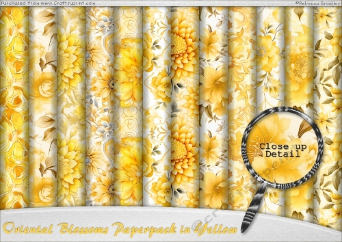 Oriental Blossoms Paperpack in Yellow