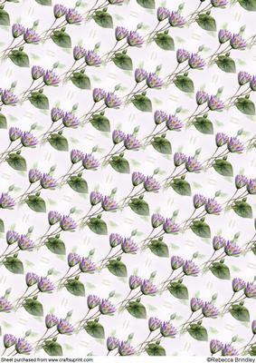 Purple Lotus Flower Backing Paper One