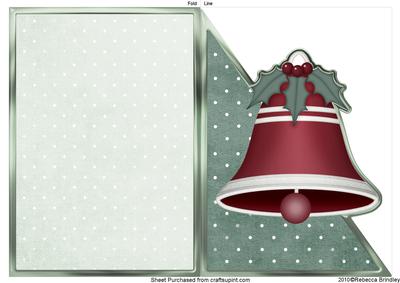 Cut and Fold Christmas Bell in Green