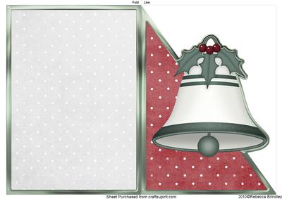 Cut and Fold Christmas Bell in Red