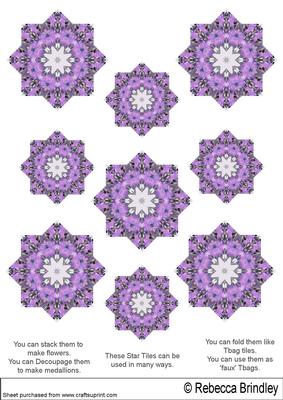 Purple Peace Star Tiles