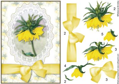 Yellow Crown Imperial Decoupage