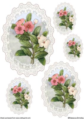 Pink and White Periwinkle Toppers