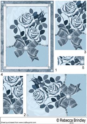 Porcelain Blue Roses Pyramid