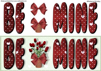 Large Dl Be Mine Valentine Red Roses