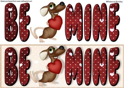 Large Dl Be Mine Valentine Mouse Two
