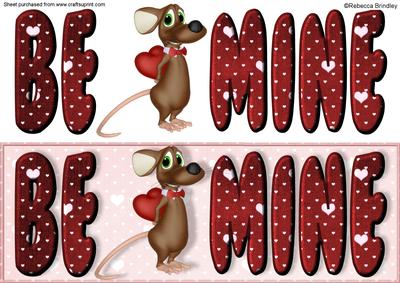 Large Dl Be Mine Valentine Mouse One