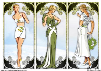 Perfect Peridot Vintage Ladies Panels or Toppers