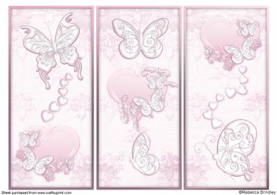 Romantic Butterflies in Soft Pink