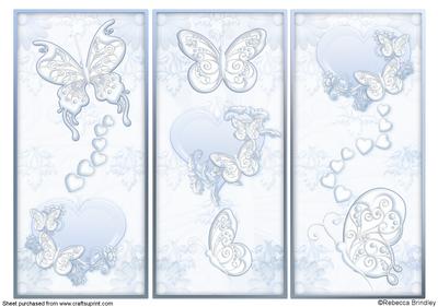 Romantic Butterflies in Powder Blue