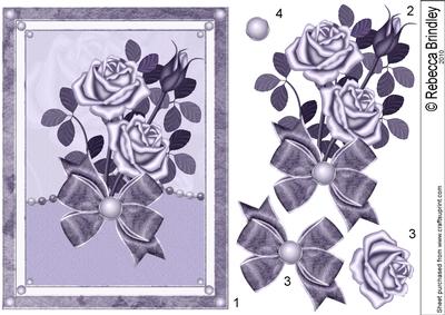 Soft Mauve Roses Decoupage