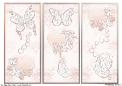 Romantic Butterflies in Peach
