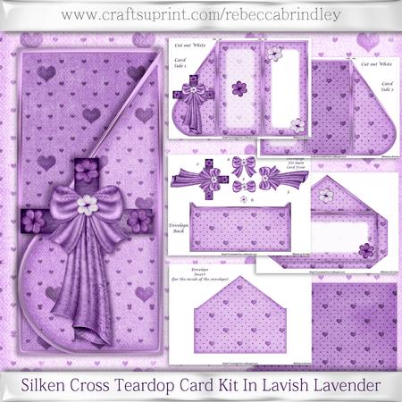 Silken Cross Teardop Card Kit in Lavish Lavender