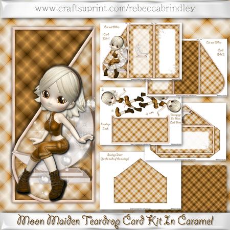 Moon Maiden Teardrop Card Kit in Caramel